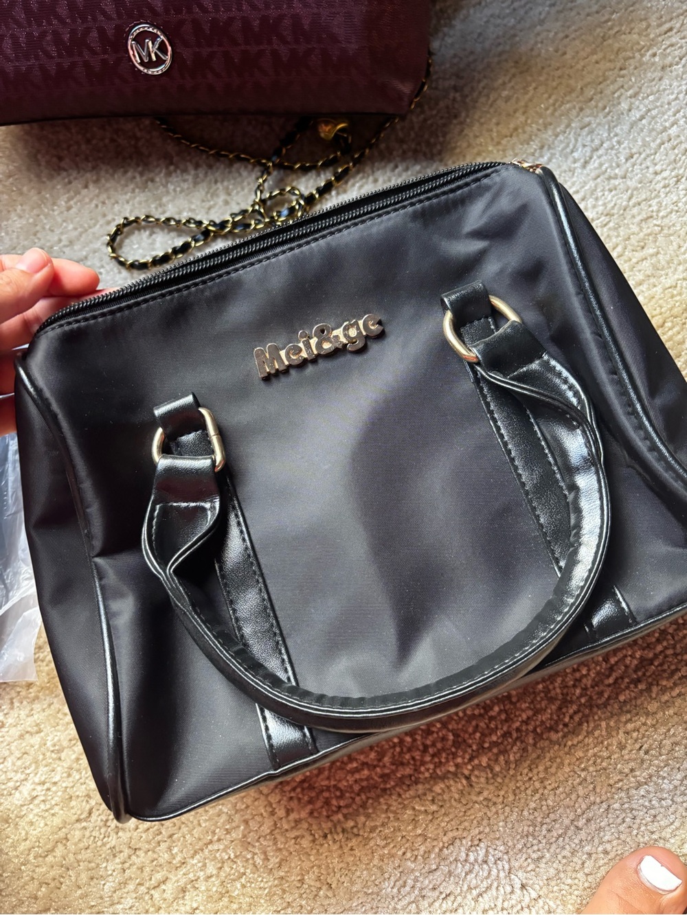 Black Women's Top-Handle Tote